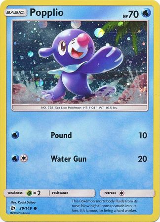 Popplio (39/149) (Cosmos Holo) [Sun & Moon: Base Set] | GnG Games