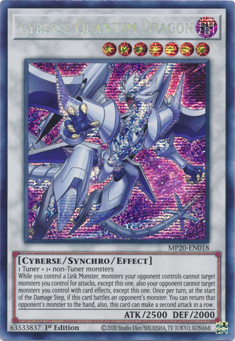 Cyberse Quantum Dragon [MP20-EN018] Prismatic Secret Rare | GnG Games