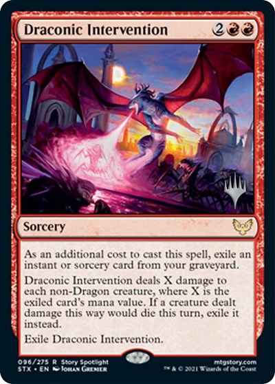 Draconic Intervention (Promo Pack) [Strixhaven: School of Mages Promos] | GnG Games