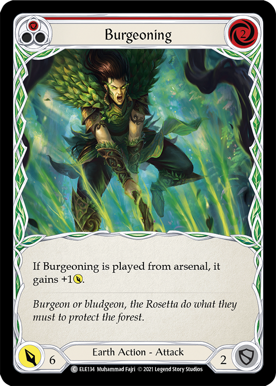 Burgeoning (Red) [ELE134] (Tales of Aria)  1st Edition Rainbow Foil | GnG Games