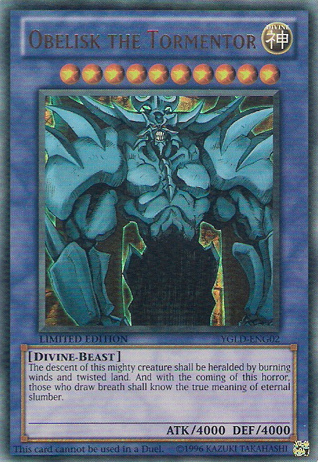 Obelisk the Tormentor [YGLD-ENG02] Ultra Rare | GnG Games