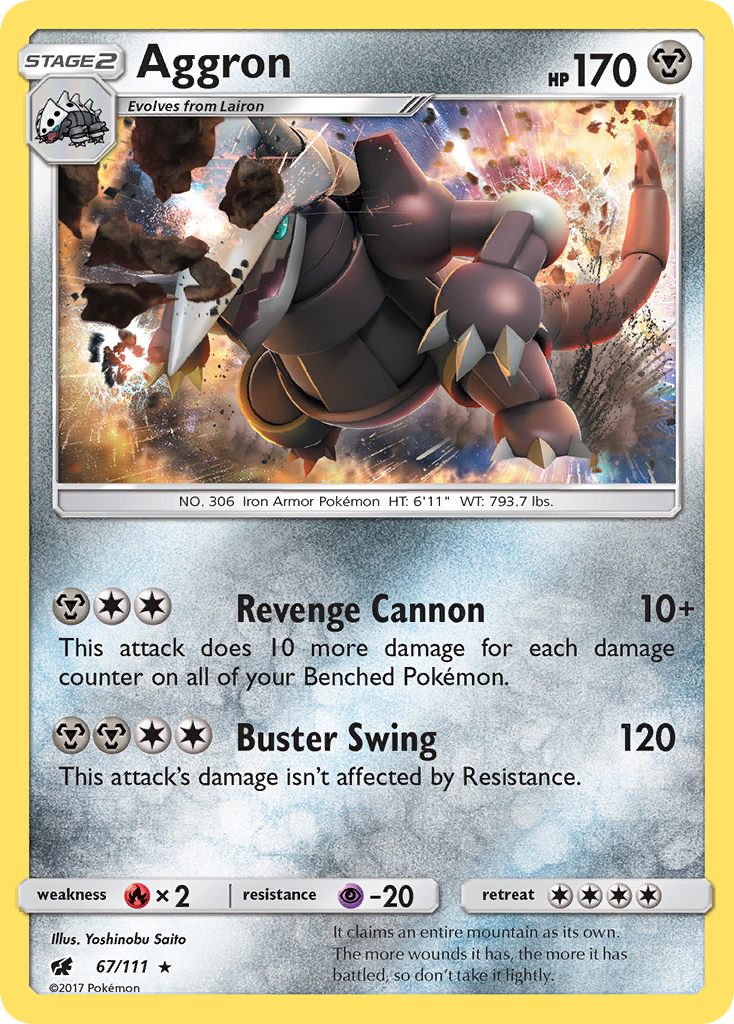 Aggron (67/111) [Sun & Moon: Crimson Invasion] | GnG Games