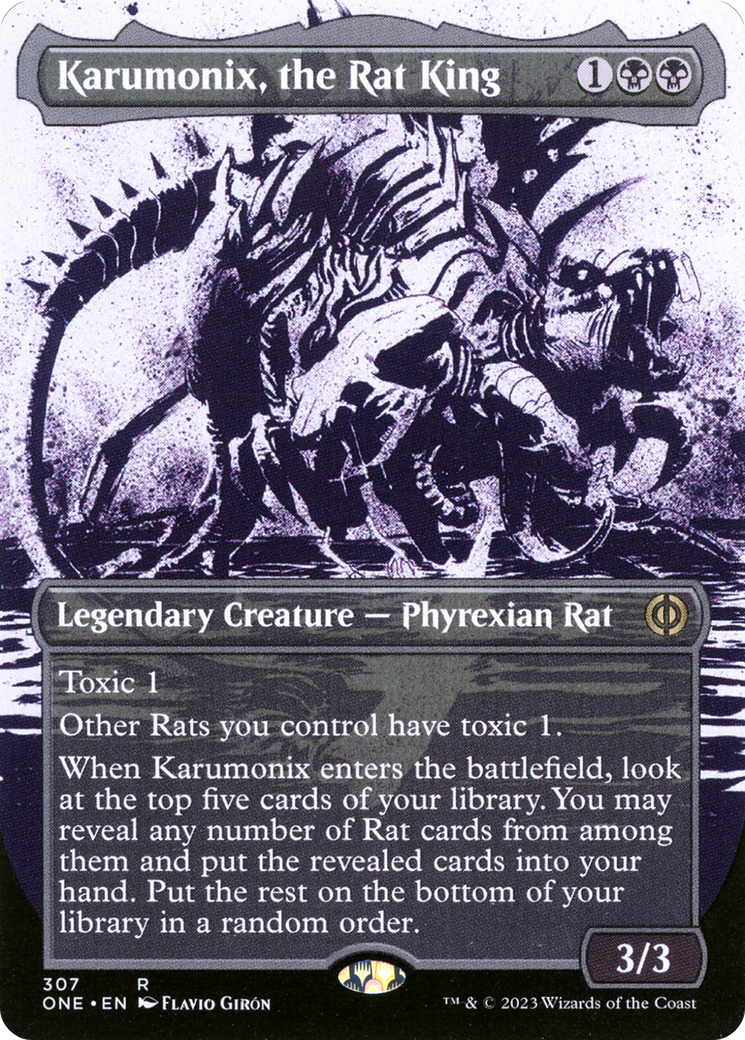 Karumonix, the Rat King (Borderless Ichor) [Phyrexia: All Will Be One] | GnG Games