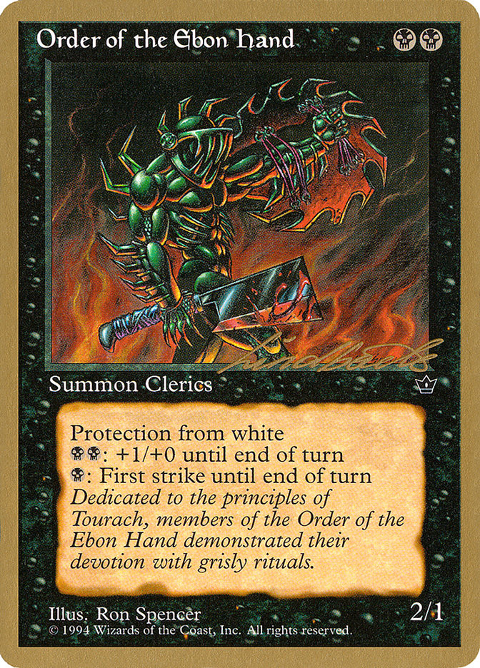 Order of the Ebon Hand (Spencer) (Leon Lindback) [Pro Tour Collector Set] | GnG Games