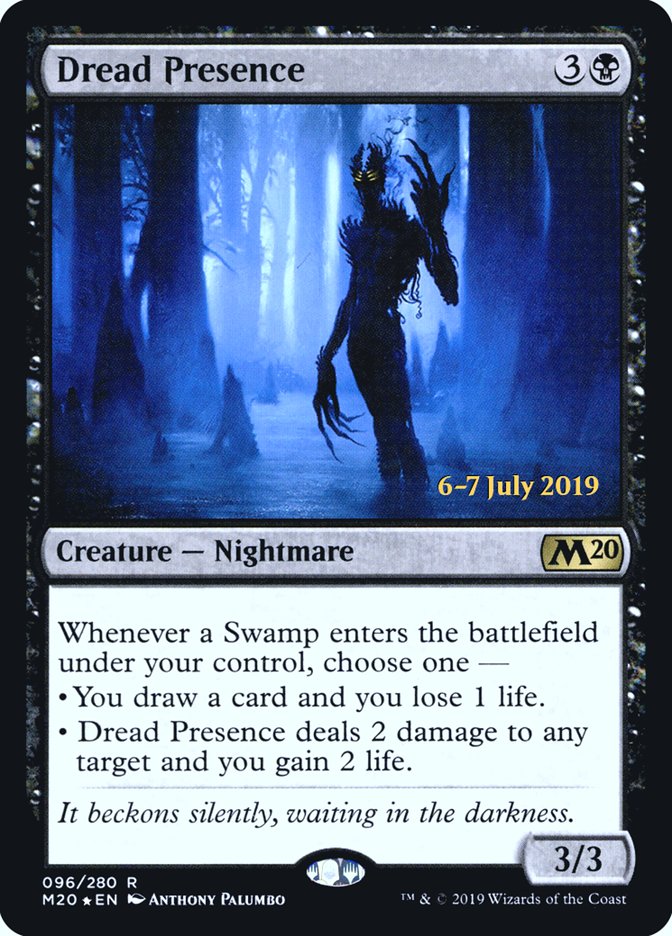 Dread Presence  [Core Set 2020 Prerelease Promos] | GnG Games