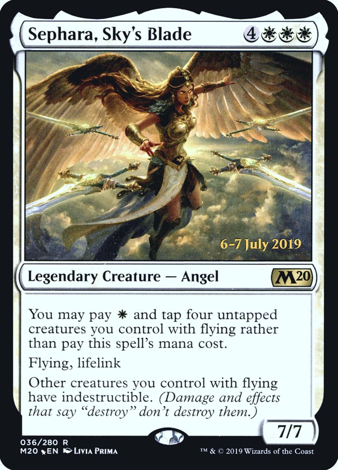 Sephara, Sky's Blade  [Core Set 2020 Prerelease Promos] | GnG Games