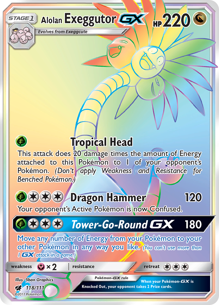 Alolan Exeggutor GX (118/111) [Sun & Moon: Crimson Invasion] | GnG Games