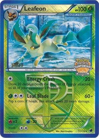 Leafeon (11/116) (Regional Championship Promo Staff) [Black & White: Plasma Freeze] | GnG Games