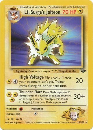 Lt. Surge's Jolteon (28/132) [Gym Challenge Unlimited] | GnG Games