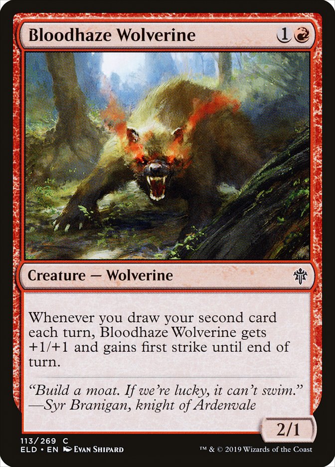 Bloodhaze Wolverine [Throne of Eldraine] | GnG Games