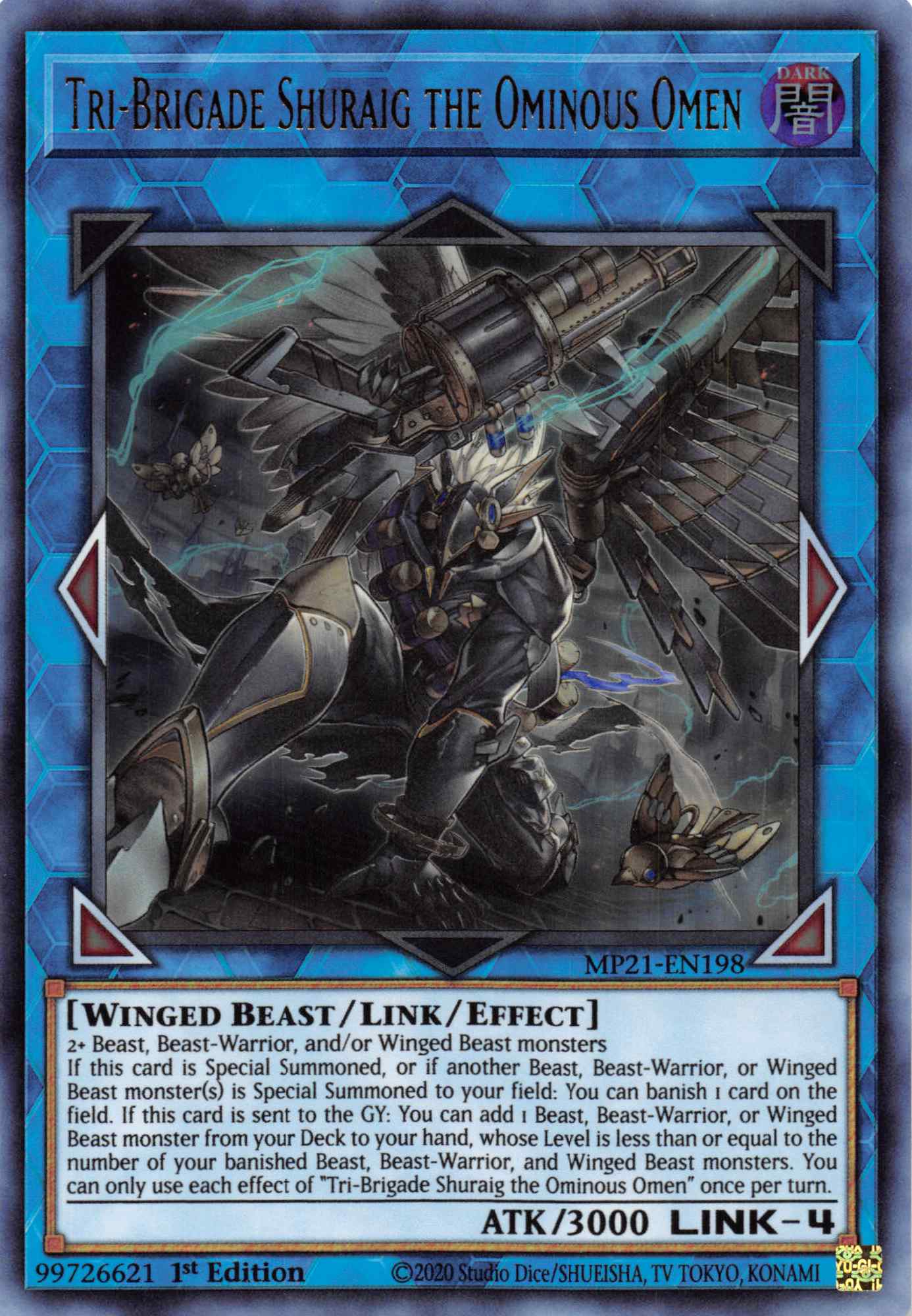 Tri-Brigade Shuraig the Ominous Omen [MP21-EN198] Ultra Rare | GnG Games