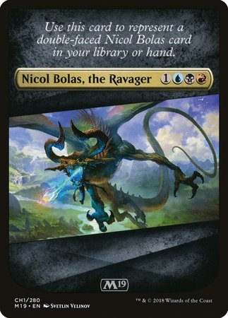 Checklist Card - Core Set 2019 (Nicol Bolas, the Ravager) [Core Set 2019 Tokens] | GnG Games
