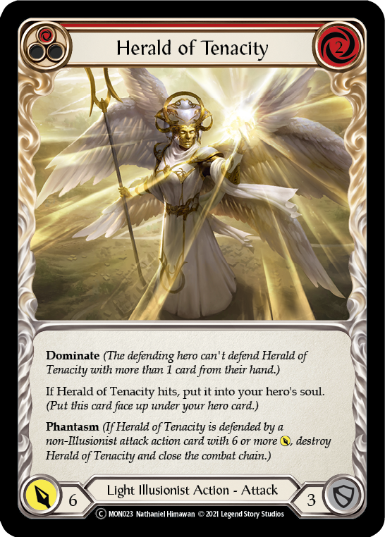 Herald of Tenacity (Red) [U-MON023] Unlimited Edition Normal | GnG Games
