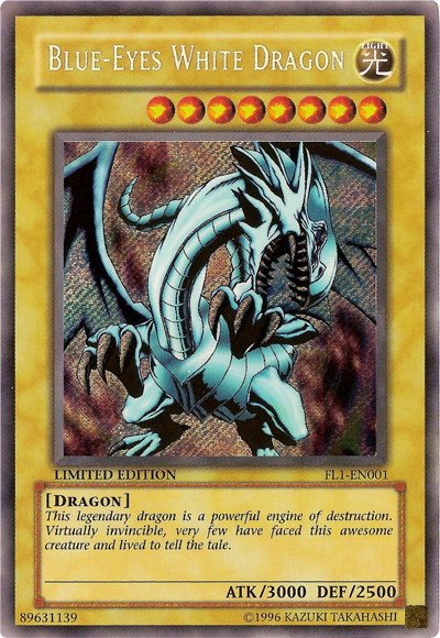 Blue-Eyes White Dragon [FL1-EN001] Secret Rare | GnG Games