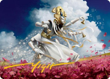 Myojin of Blooming Dawn Art Card (Gold-Stamped Signature) [Kamigawa: Neon Dynasty Art Series] | GnG Games