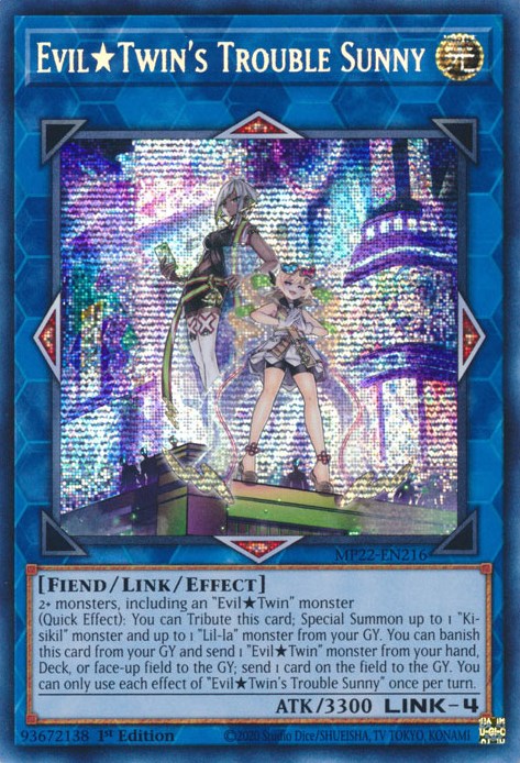 Evil Twin's Trouble Sunny [MP22-EN216] Prismatic Secret Rare | GnG Games