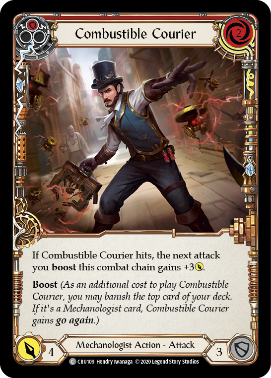 Combustible Courier (Red) [CRU109] 1st Edition Normal | GnG Games