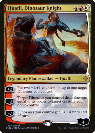 Huatli, Dinosaur Knight [Ixalan] | GnG Games