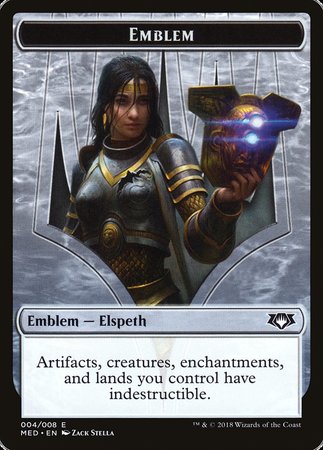 Emblem - Elspeth, Knight-Errant [Mythic Edition Tokens] | GnG Games