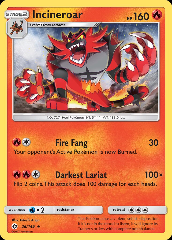 Incineroar (26/149) (Theme Deck Exclusive) [Sun & Moon: Base Set] | GnG Games