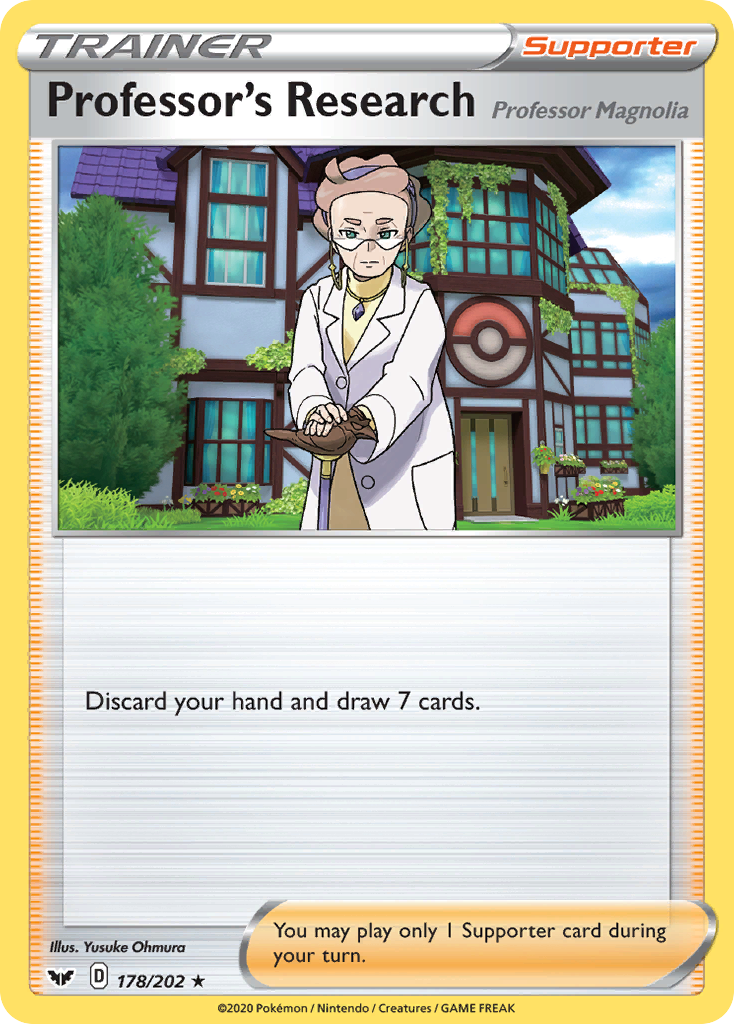 Professor's Research (178/202) (Professor Magnolia) [Sword & Shield: Base Set] | GnG Games