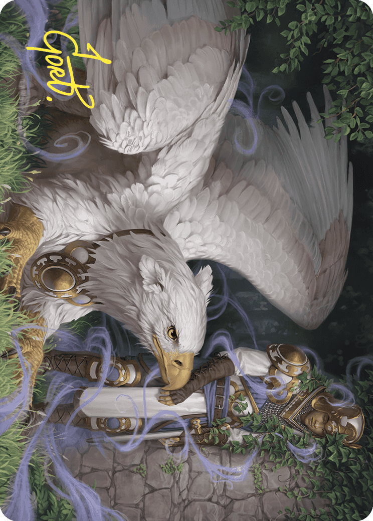 Dutiful Griffin Art Card (Gold-Stamped Signature) [Wilds of Eldraine Art Series] | GnG Games