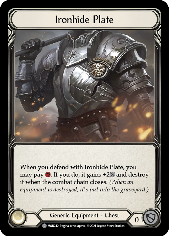 Ironhide Plate (Cold Foil) [MON242-CF] 1st Edition Cold Foil | GnG Games