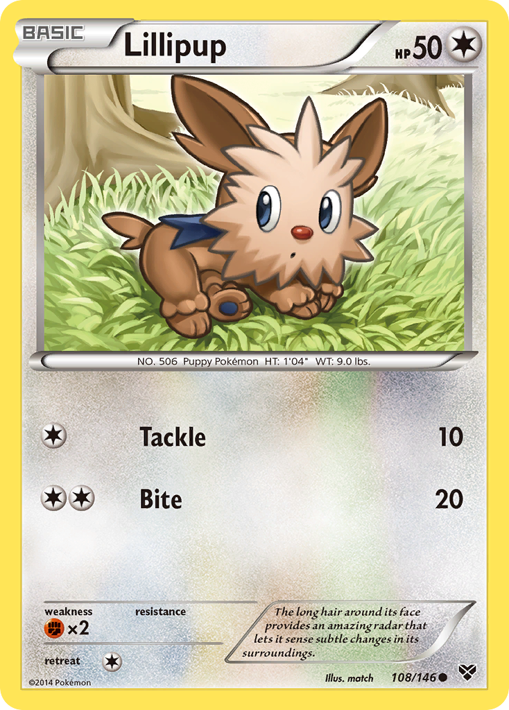 Lillipup (108/146) [XY: Base Set] | GnG Games