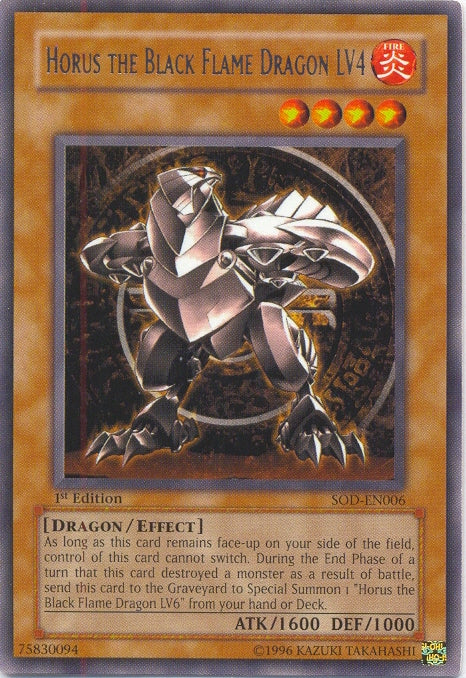 Horus The Black Flame Dragon LV4 [SOD-EN006] Rare | GnG Games