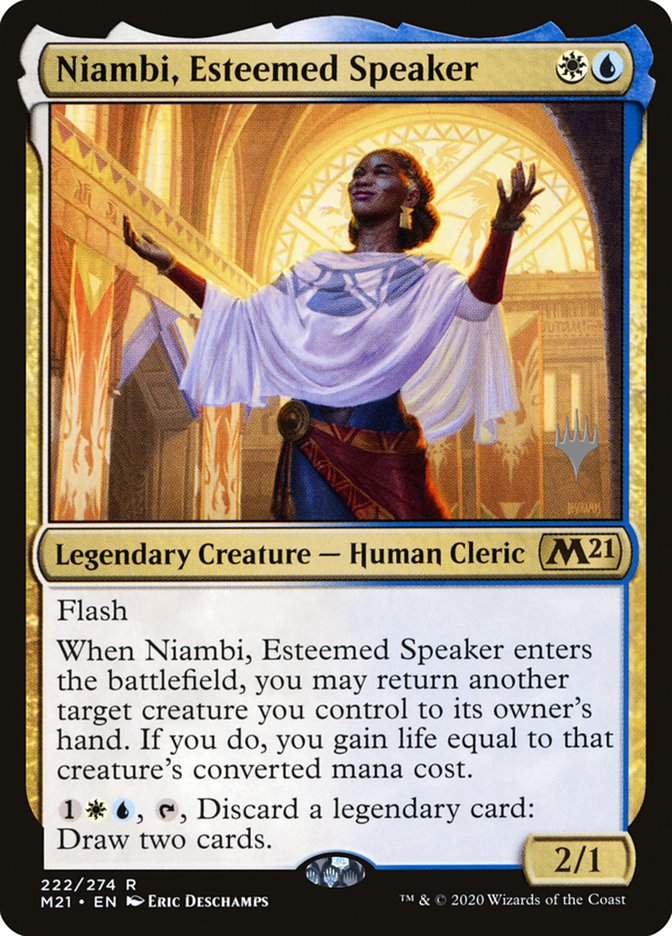 Niambi, Esteemed Speaker (Promo Pack) [Core Set 2021 Promos] | GnG Games