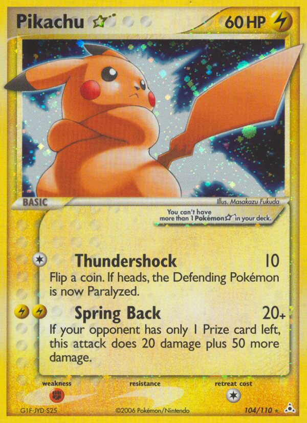 Pikachu Star (104/110) [EX: Holon Phantoms] | GnG Games