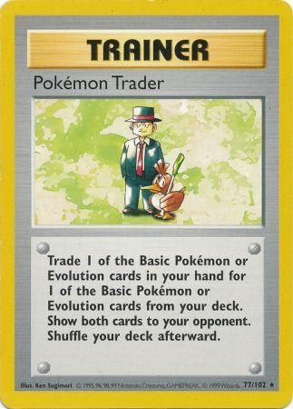 Pokemon Trader (77/102) [Base Set Shadowless Unlimited] | GnG Games