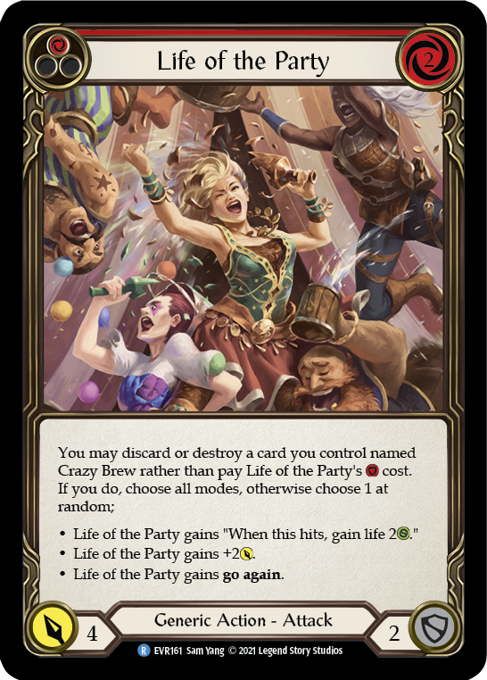 Life of the Party (Red) [EVR161] (Everfest)  1st Edition Rainbow Foil | GnG Games