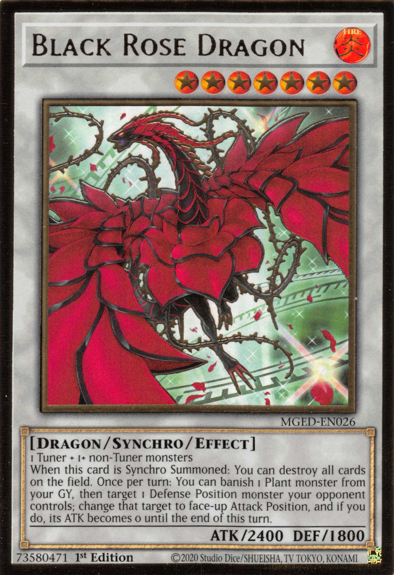 Black Rose Dragon (Alternate Art) [MGED-EN026] Gold Rare | GnG Games