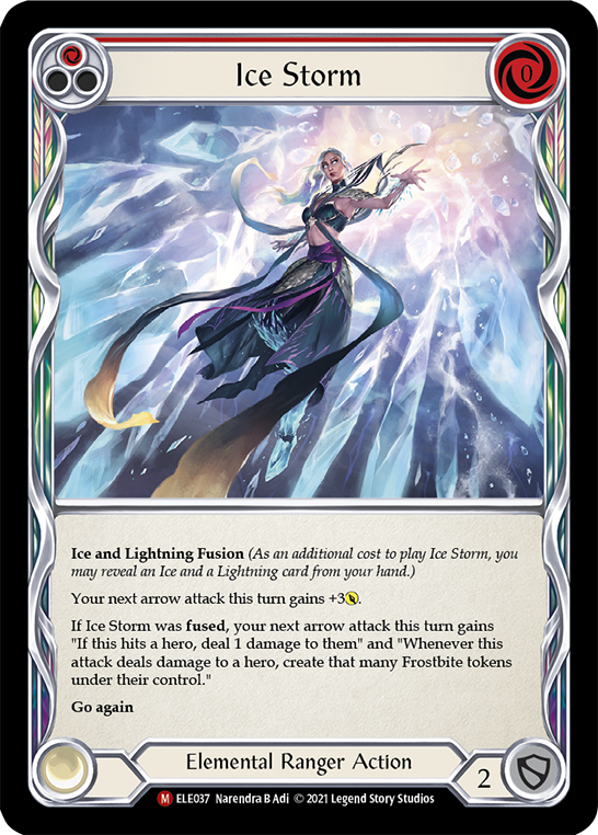 Ice Storm [ELE037] (Tales of Aria)  1st Edition Rainbow Foil | GnG Games