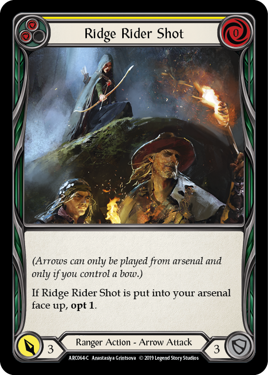 Ridge Rider Shot (Yellow) [ARC064-C] 1st Edition Rainbow Foil | GnG Games