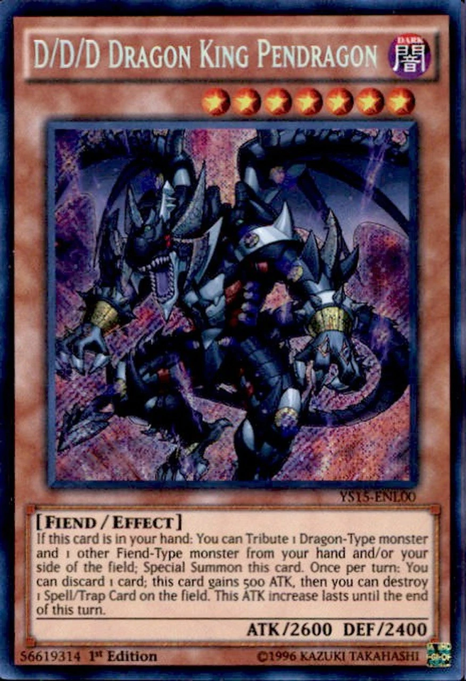 D/D/D Dragon King Pendragon [YS15-ENL00] Secret Rare | GnG Games