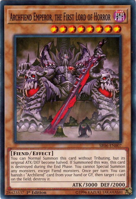 Archfiend Emperor, the First Lord of Horror [SR06-EN007] Common | GnG Games