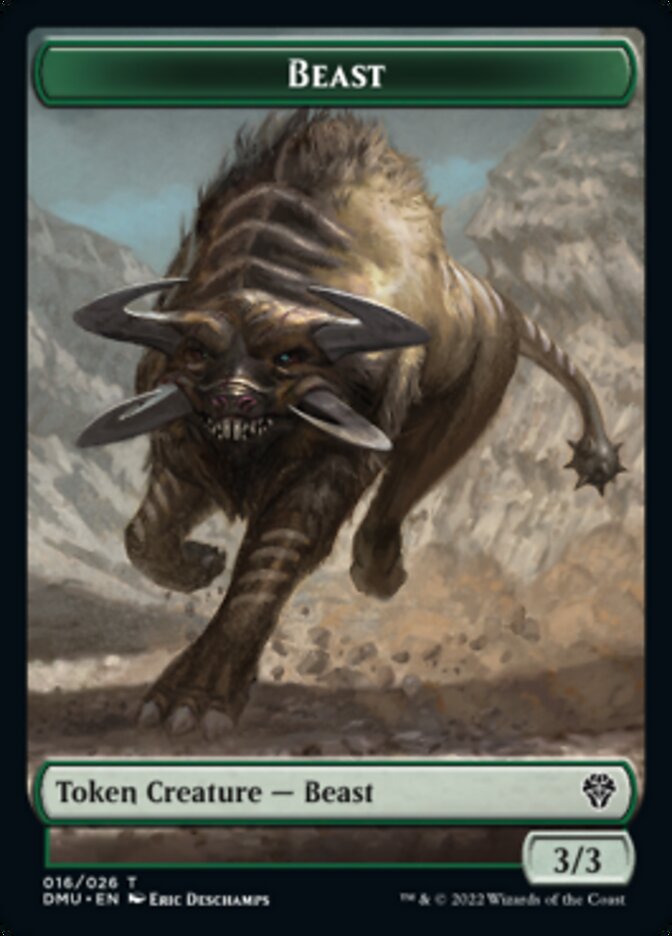 Kavu // Beast Double-sided Token [Dominaria United Commander Tokens] | GnG Games