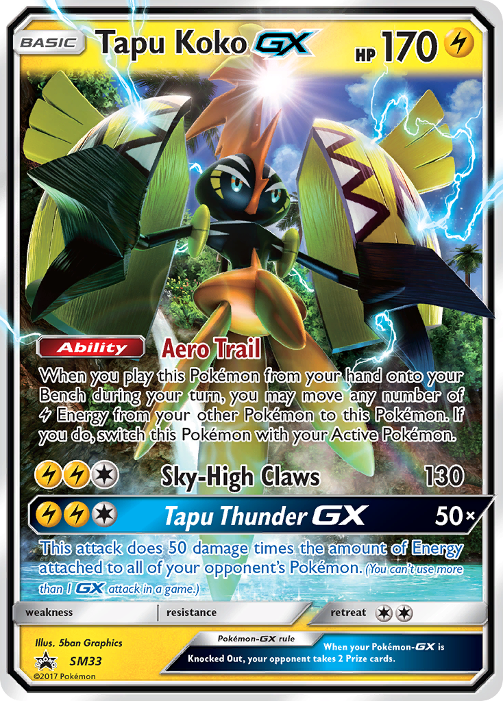 Tapu Koko GX (SM33) [Sun & Moon: Black Star Promos] | GnG Games