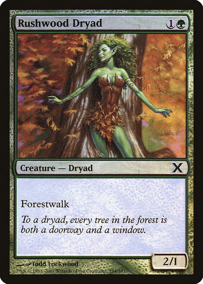 Rushwood Dryad (Premium Foil) [Tenth Edition] | GnG Games