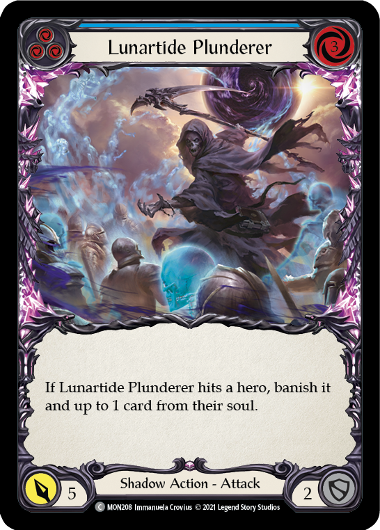 Lunartide Plunderer (Blue) (Rainbow Foil) [MON208-RF] 1st Edition Rainbow Foil | GnG Games