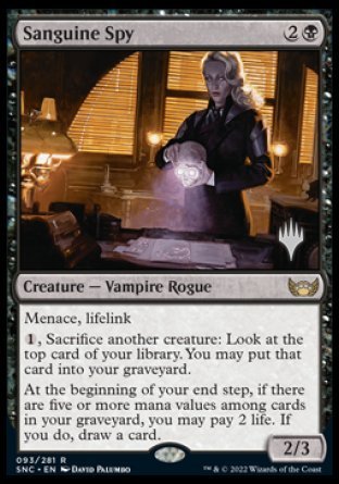 Sanguine Spy (Promo Pack) [Streets of New Capenna Promos] | GnG Games