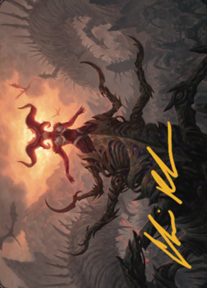 Sheoldred, the Apocalypse Art Card (Gold-Stamped Signature) [Dominaria United Art Series] | GnG Games