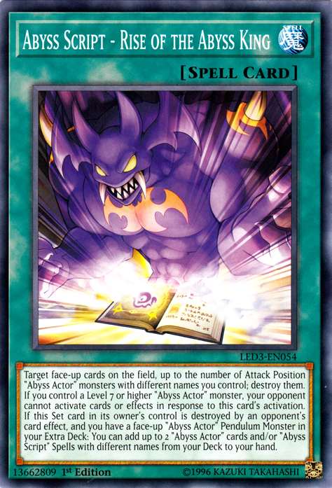 Abyss Script - Rise of the Abyss King [LED3-EN054] Common | GnG Games