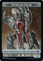 Elemental // Phyrexian Golem Double-sided Token [Double Masters 2022 Tokens] | GnG Games