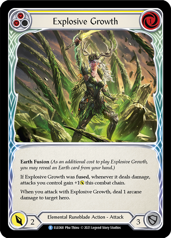 Explosive Growth (Yellow) [ELE068] (Tales of Aria)  1st Edition Rainbow Foil | GnG Games