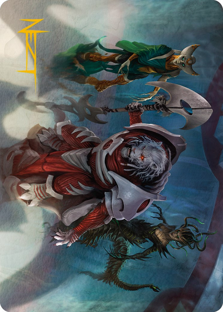 Norn's Decree Art Card (Gold-Stamped Signature) [Phyrexia: All Will Be One Art Series] | GnG Games