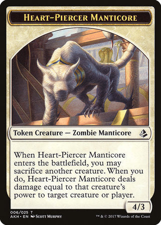 Heart-Piercer Manticore Token [Amonkhet Tokens] | GnG Games