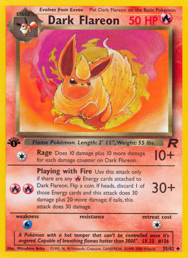 Dark Flareon (35/82) [Team Rocket 1st Edition] | GnG Games